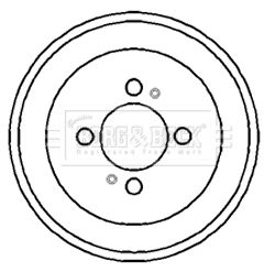 BORG & BECK Тормозной барабан BBR7098